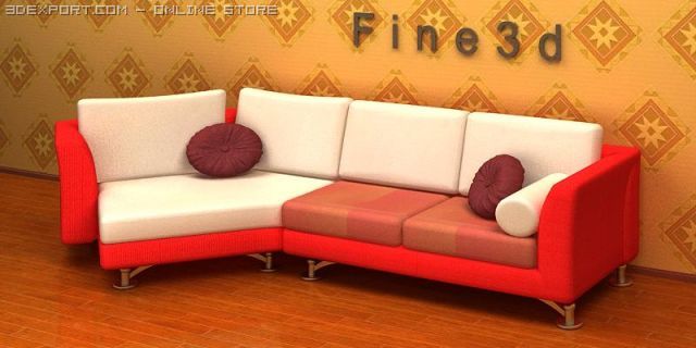 01multiplayer sofa033 3D 모델 .c4d .max .obj .3ds .fbx .stl .blend 