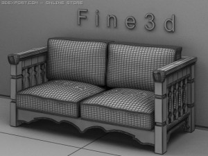 antique01multiplayersofa037 3D Model