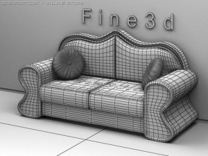 antique01multiplayersofa039 Model 3D
