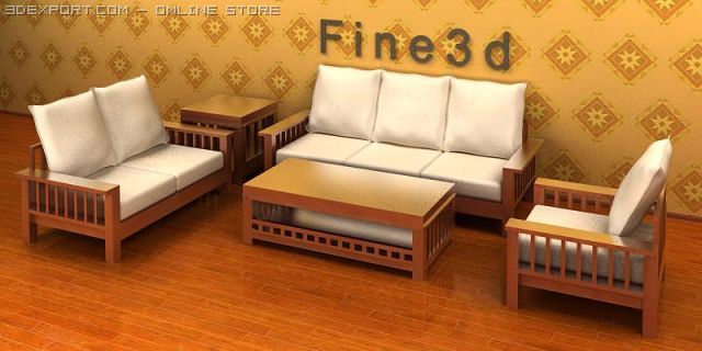 04combination sofa001 3D Model .c4d .max .obj .3ds .fbx .stl .blend 