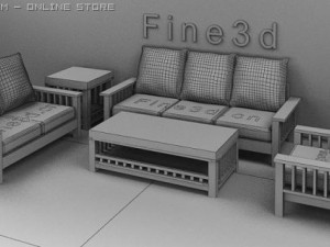 04combination sofa001 3D Model