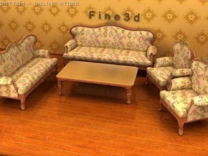 04комбінований диван004 3D Модель