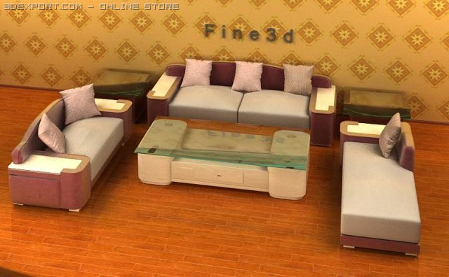 04combination sofa005 Modelo 3D .c4d .max .obj .3ds .fbx .stl .blend 
