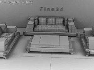 antique04combination sofa007 3D Model