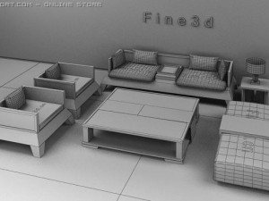 antique04combination sofa010 3D Model