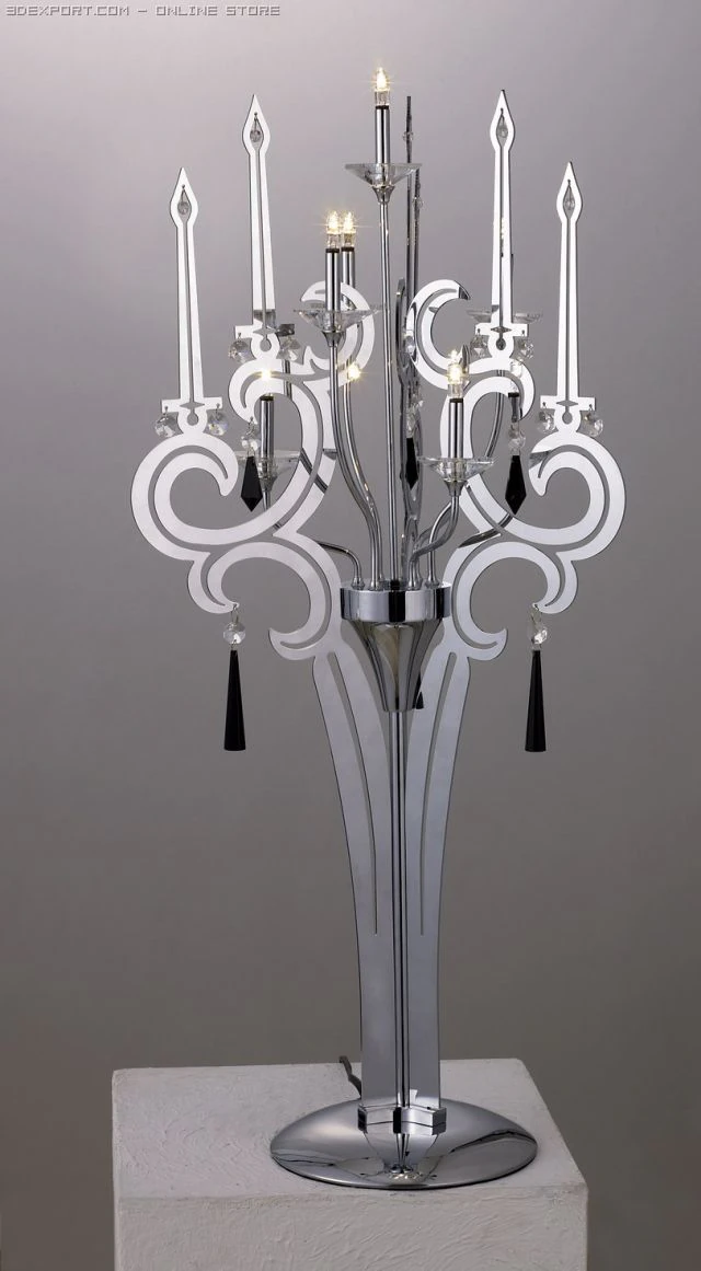 010table lamp069 3D Model .c4d .max .obj .3ds .fbx .stl .blend 