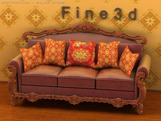 antique01multiplayer sofa045 3D Model .c4d .max .obj .3ds .fbx .stl .blend 