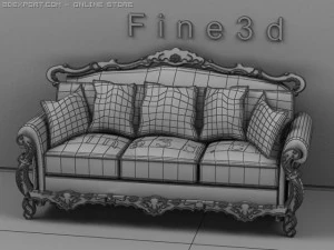 antique01multiplayer sofa045 3D Model