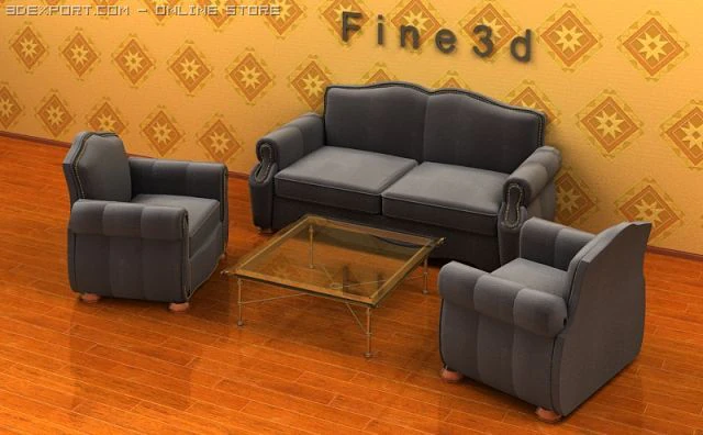 04combination sofa012 3D Model .c4d .max .obj .3ds .fbx .stl .blend