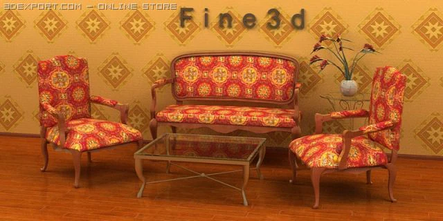 04combination sofa016 3D Model .c4d .max .obj .3ds .fbx .stl .blend 