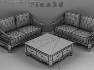 04combination sofa021 Model 3D