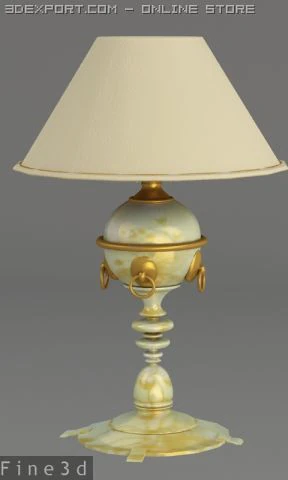011table lamp0a4 3D Model .c4d .max .obj .3ds .fbx .stl .blend 