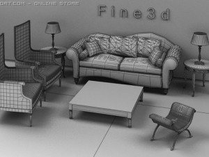 04combination sofa023 3D Modell