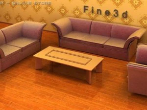 04संयोजन सोफ़ा025 3D मॉडल