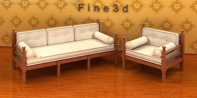 04combination sofa026 3D Model .c4d .max .obj .3ds .fbx .stl .blend 