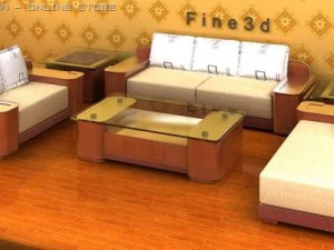 04组合沙发027 3D 模型