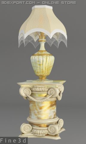 011table lamp0a19 3D Model .c4d .max .obj .3ds .fbx .stl .blend 