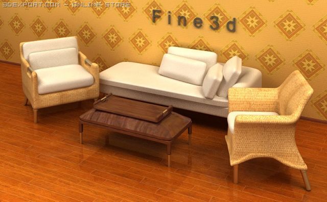04combination sofa028 Modelo 3D .c4d .max .obj .3ds .fbx .stl .blend 