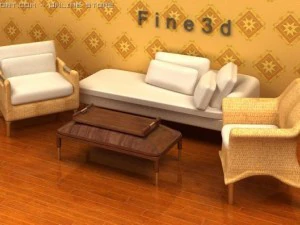 04диван-комбінація028 3D Модель