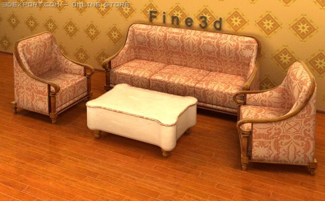 04combination sofa029 Modelo 3D .c4d .max .obj .3ds .fbx .stl .blend 