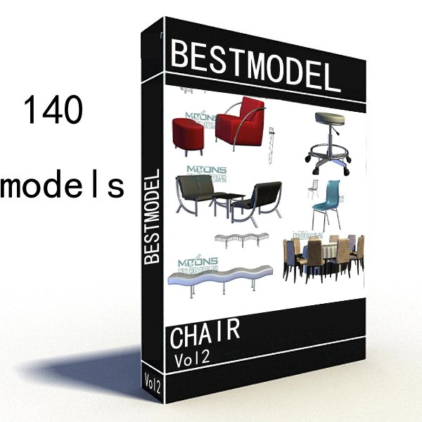 chair vol02 140 models 3D Model .c4d .max .obj .3ds .fbx .stl .blend 