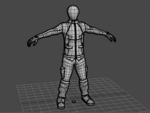 motocross rider model lowpoly 3D-Modell
