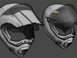 helm touring mid poli Model 3D