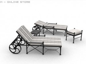 sunlounger 01 Modelo 3D