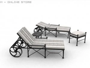 sunlounger 01 3D Model