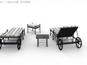 sunlounger 01 Modelo 3D