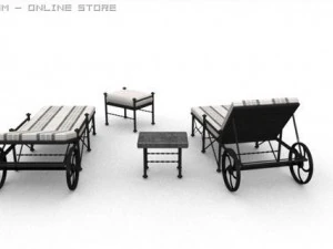 sunlounger 01 3D Model