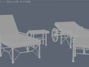 sunlounger 01 Modelo 3D