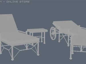 sunlounger 01 3D Model