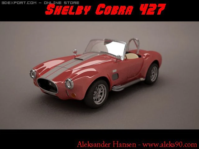 shelby cobra 427 3D Model .c4d .max .obj .3ds .fbx .stl .blend