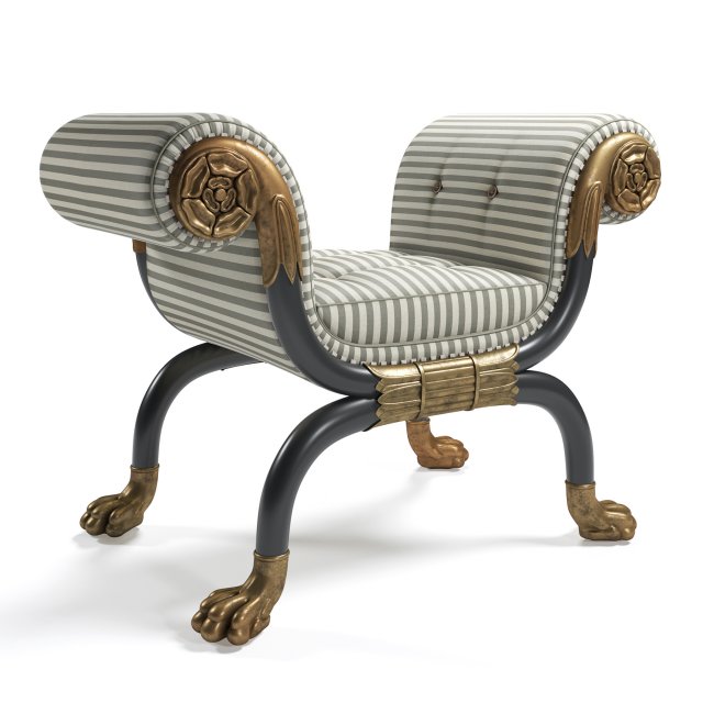 regency window seat Modèle 3D .c4d .max .obj .3ds .fbx .stl .blend 