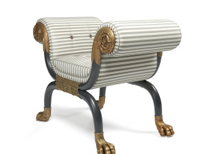 regency window seat Modèle 3D