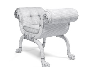 regency window seat Modèle 3D