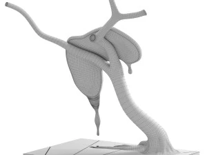 perfil del tiempo de salvador dali Modelo 3D