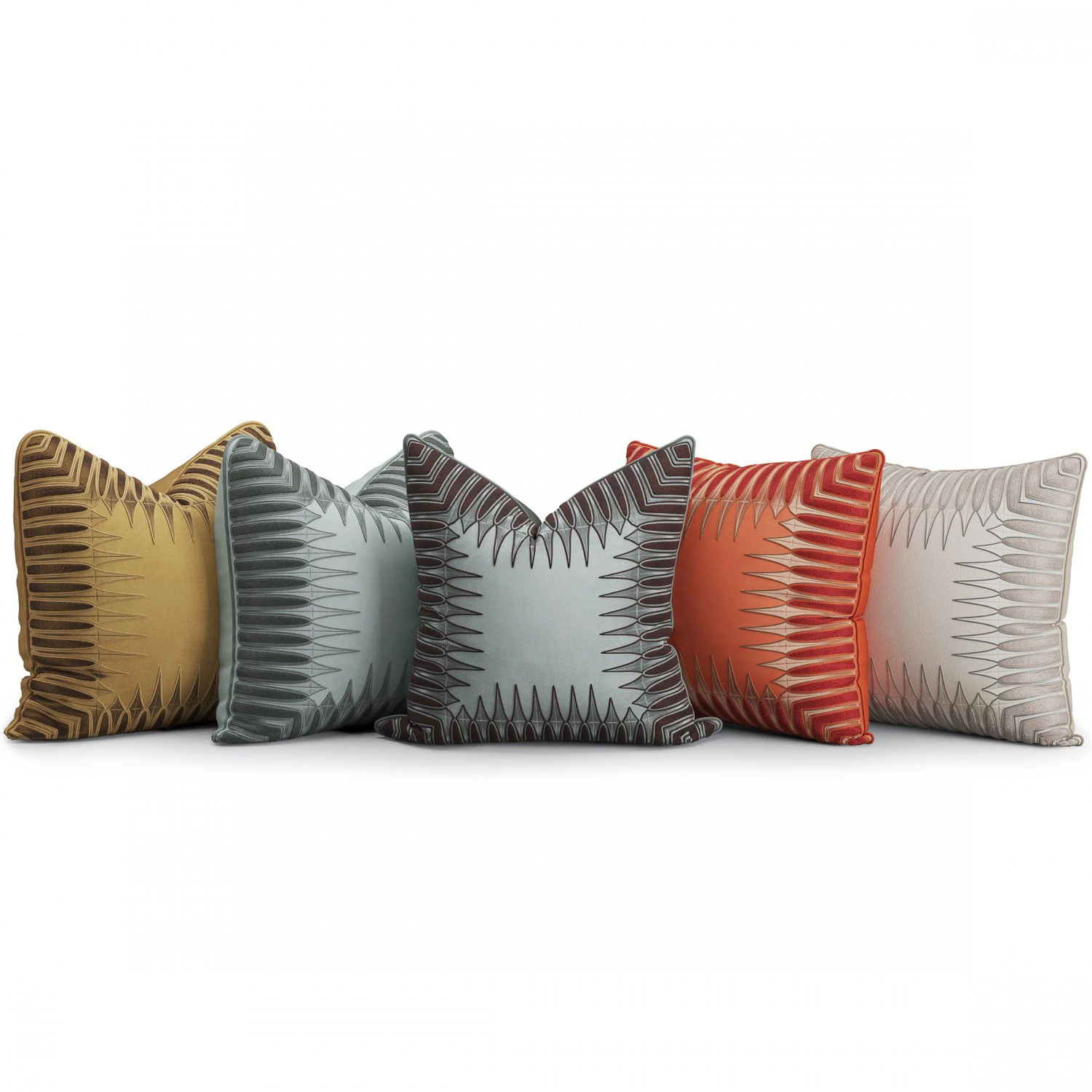 decorative cushions set 1 3D Model .c4d .max .obj .3ds .fbx .stl .blend