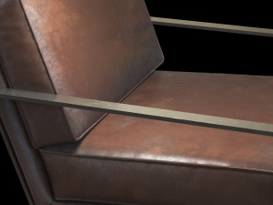 west elm metal frame chair 3D Model