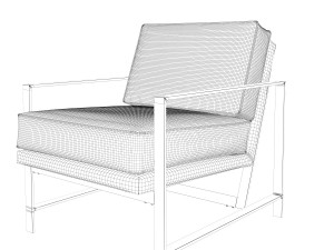 west elm metal frame chair 3D Model
