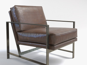 west elm metal frame chair 3D Model