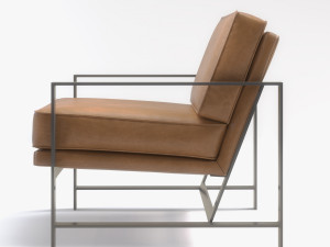 west elm metal frame chair 3D Model