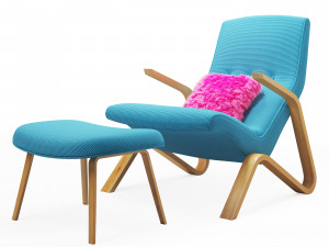 grasshopper lounge chair 3D मॉडल