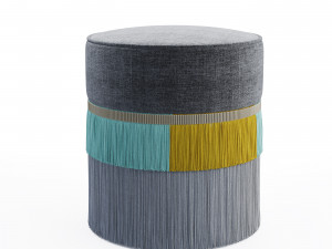 couture plain pouf Model 3D