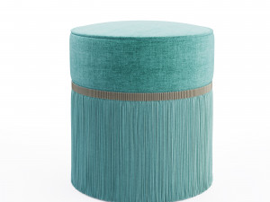 couture plain pouf Model 3D