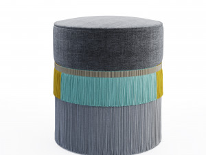 couture plain pouf Model 3D