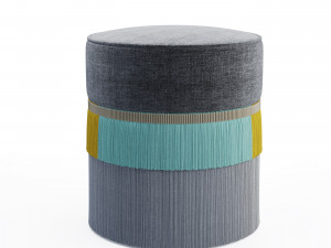 couture plain pouf Model 3D