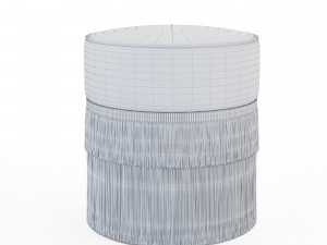 couture plain pouf Model 3D