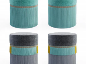 couture plain pouf 3D Model